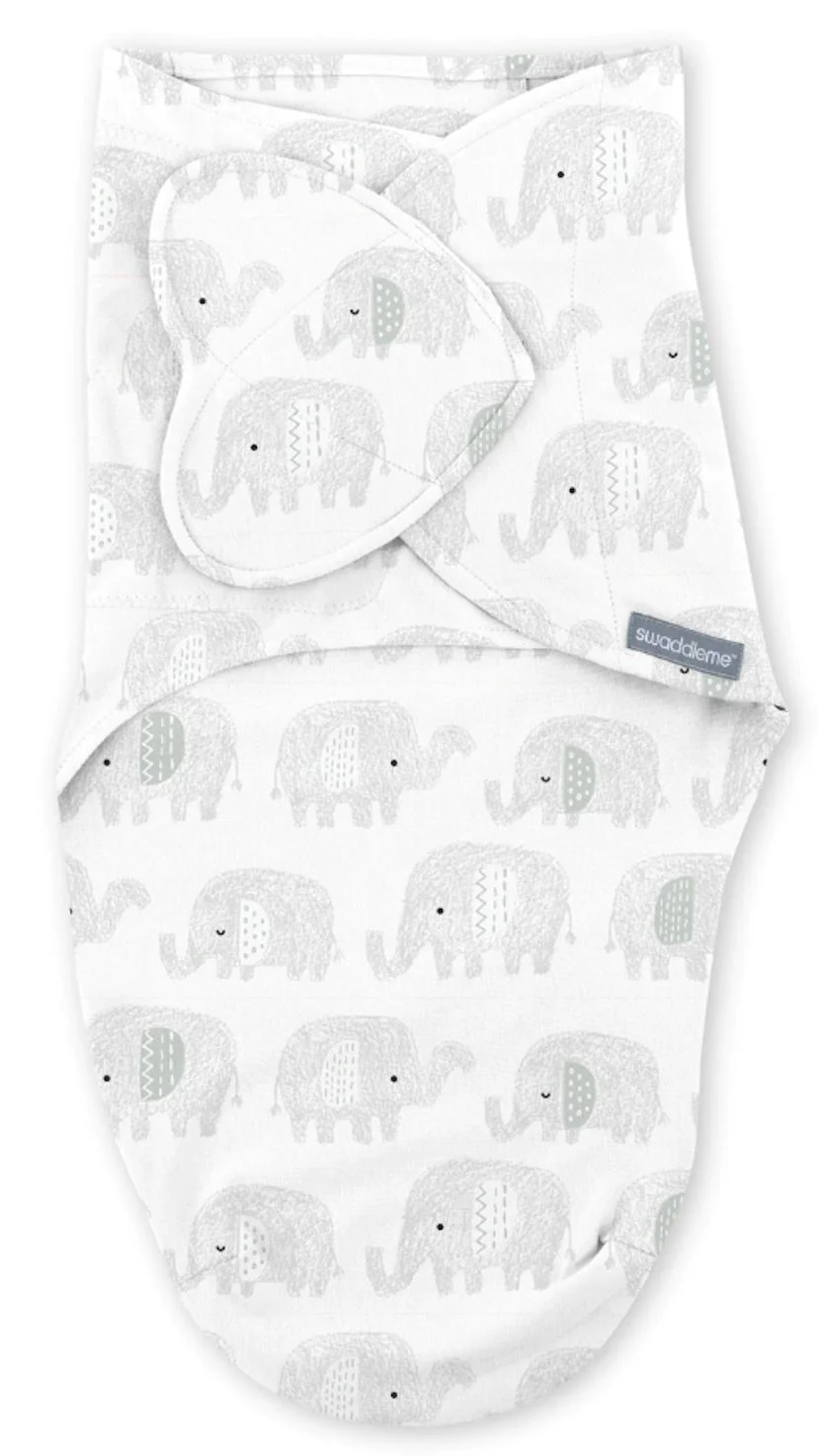 image for Конверт для пеленания Ingenuity Swaddle Me Scribble Elephant Monogram (0-3 мес.) foto