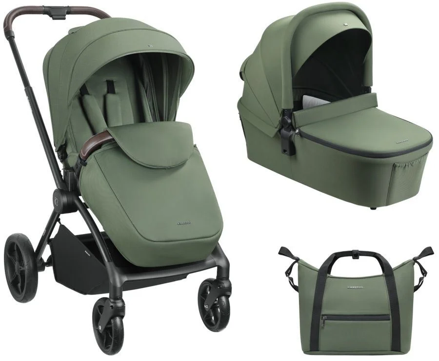 image for Коляска 2 в 1 KikkaBoo Kara Army Green foto