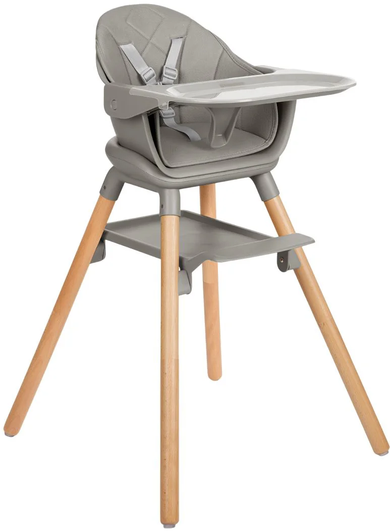image for Scaun de masa 6 in 1 KikkaBoo Woody Grey foto