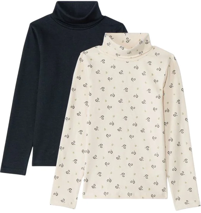 Orchestra Set 2 bluze cu guler inalt Beige foto