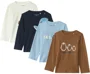 Orchestra Set 4 bluze cu maneca lunga Penguin Multicolor foto