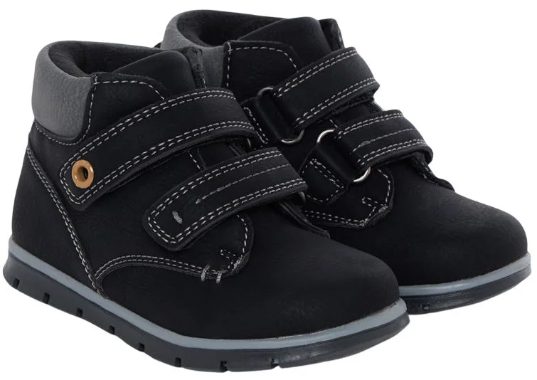 image for Saxo Blues Botine cu dubla inchidere cu scai Black foto