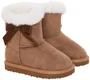 Saxo Blues Cizme cu efect de piele intoarsa cu blanita Faux Camel foto
