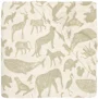 Простыня на резинке Jollein Jersey Animals Olive Green, 40/50x80/90 см foto