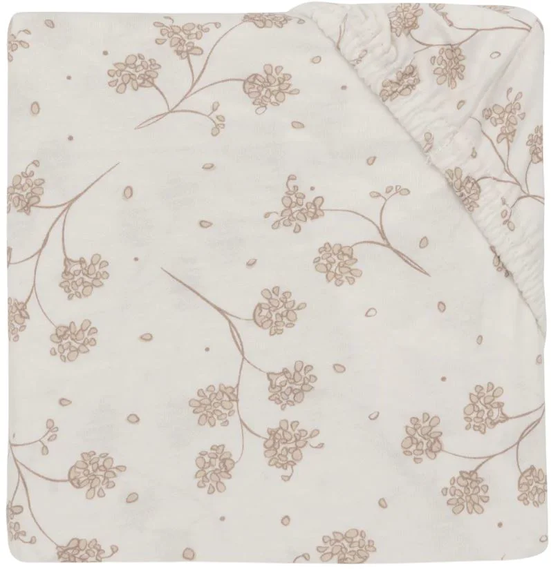 Cearsaf cu elastic Jollein Jersey Leafy Dreams, 120x60 cm foto
