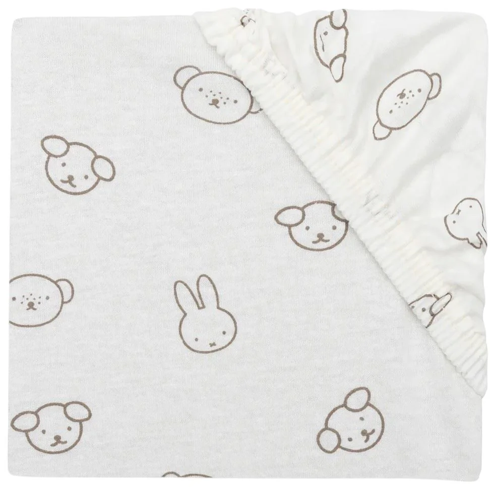 image for Простыня на резинке Jollein Jersey Miffy and Friends, 120x60 см foto