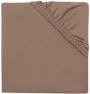 Простыня на резинке Jollein Jersey Milky Coffee, 120x60 см foto