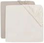 Простыни на резинке Jollein Jersey Oatmeal/Sand, 40/50x80/90 см, 2 шт. foto