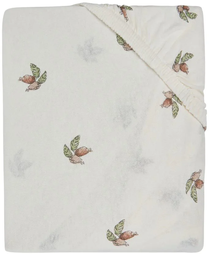 image for Простыня на резинке Jollein Jersey Rosehip, 40/50x80/90 см foto