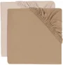 Cearsaf cu elastic Jollein Jersey Wild Rose/Biscuit, 120x60 cm, 2 buc. foto