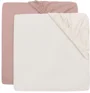 Cearsaf cu elastic Jollein Jersey Wild Rose/Ivory, 120x60 cm, 2 buc. foto