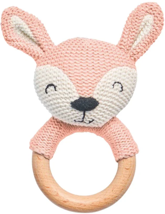 image for Деревянный прорезыватель Jollein Deer Pale Pink foto