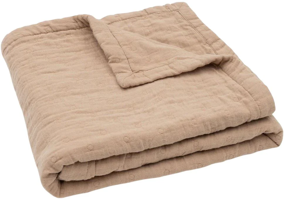 image for Плед муслиновый Jollein Jacquard Biscuit, 75x100 см foto