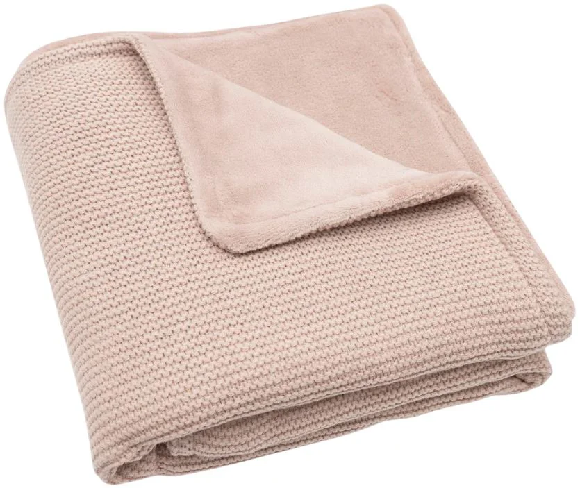 image for Плед Jollein Basic Knit Wild Rose/Fleece, 75x100 см foto