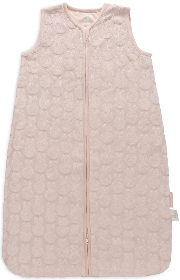 Sac de dormit fara maneci Jollein Jersey Miffy Jacquard Terry Wild Rose, 90 cm foto
