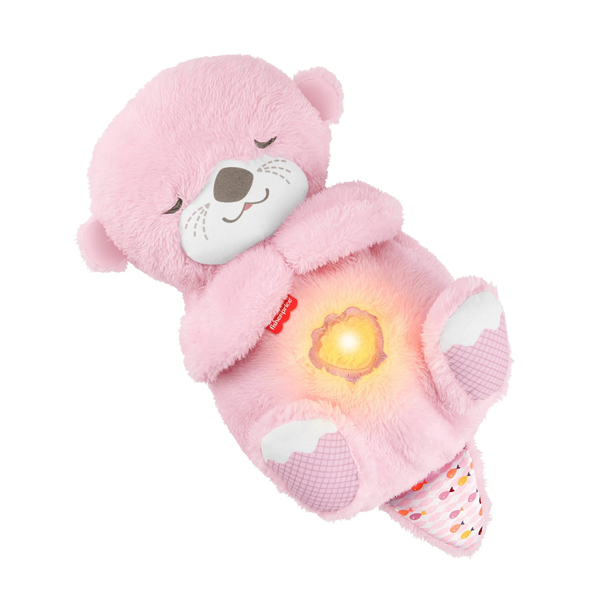 image for Jucarie de plus Fisher-Price Vidra , cu lumina si sunet, roz foto