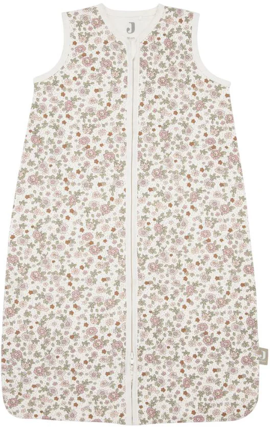 Sac de dormit fara maneci Jollein Jersey Retro Flowers, 90 cm foto