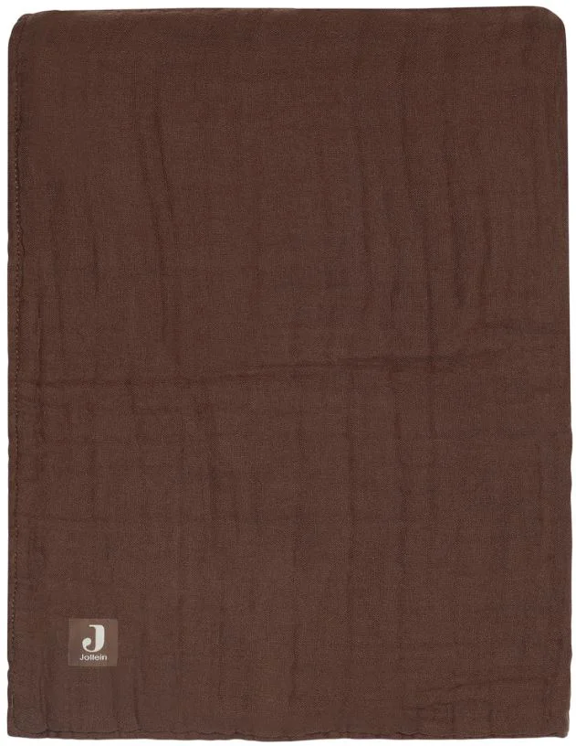 image for Плед Jollein Wrinkled Cotton Chestnut, 75x100 см foto
