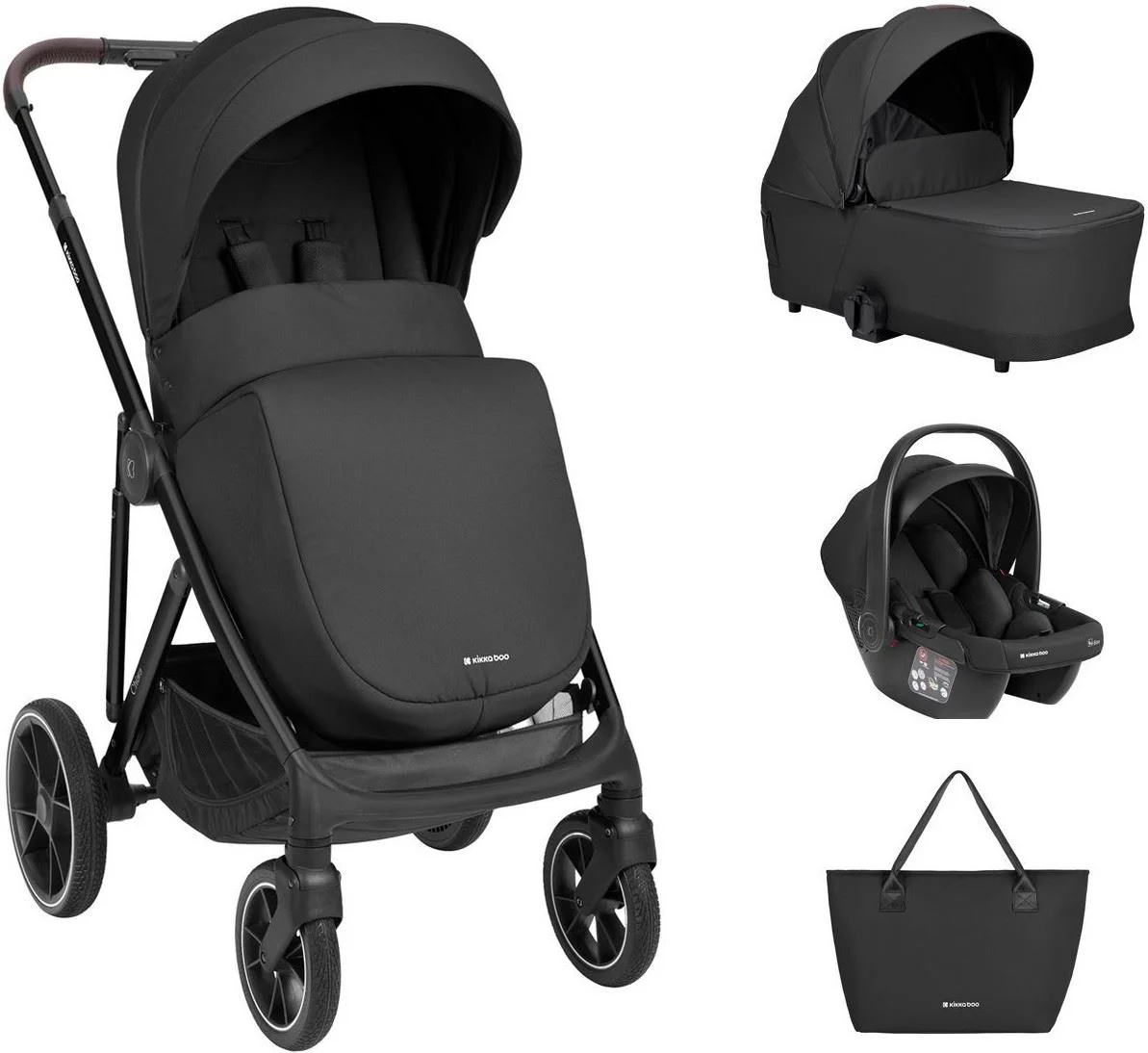 image for Carucior 3 in 1 KikkaBoo Chiara Black foto