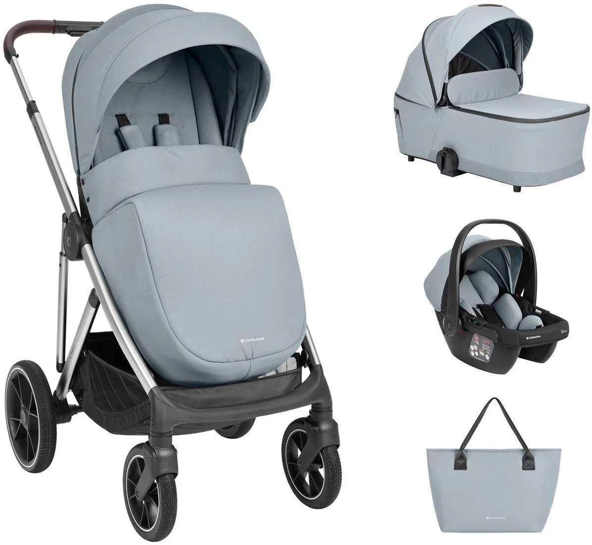 image for Carucior 3 in 1 KikkaBoo Chiara Grey foto