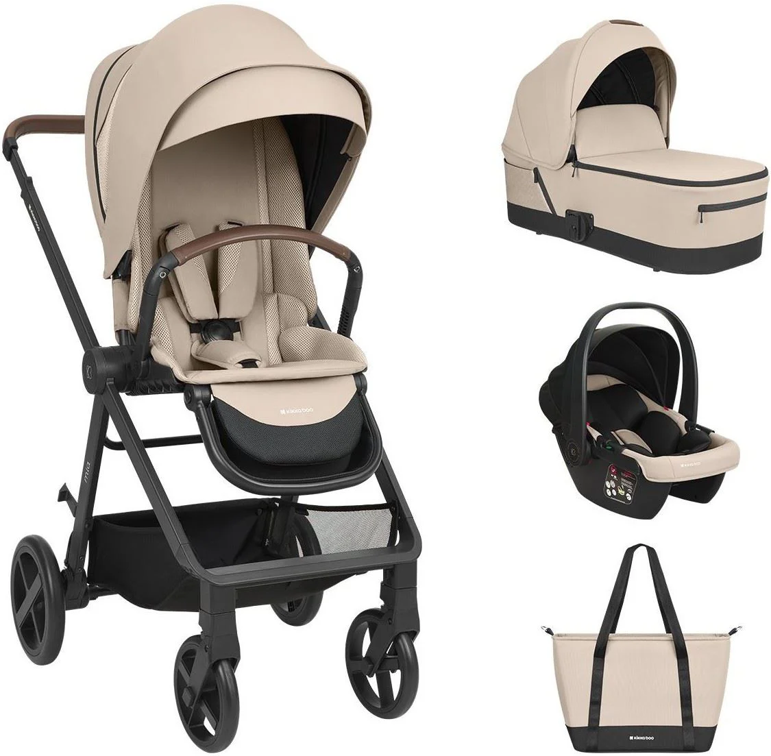 image for Carucior 3 in 1 KikkaBoo Mia Beige foto