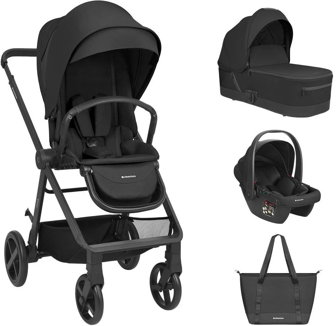 image for Carucior 3 in 1 KikkaBoo Mia Black foto