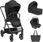 Carucior 3 in 1 KikkaBoo Mia Black foto