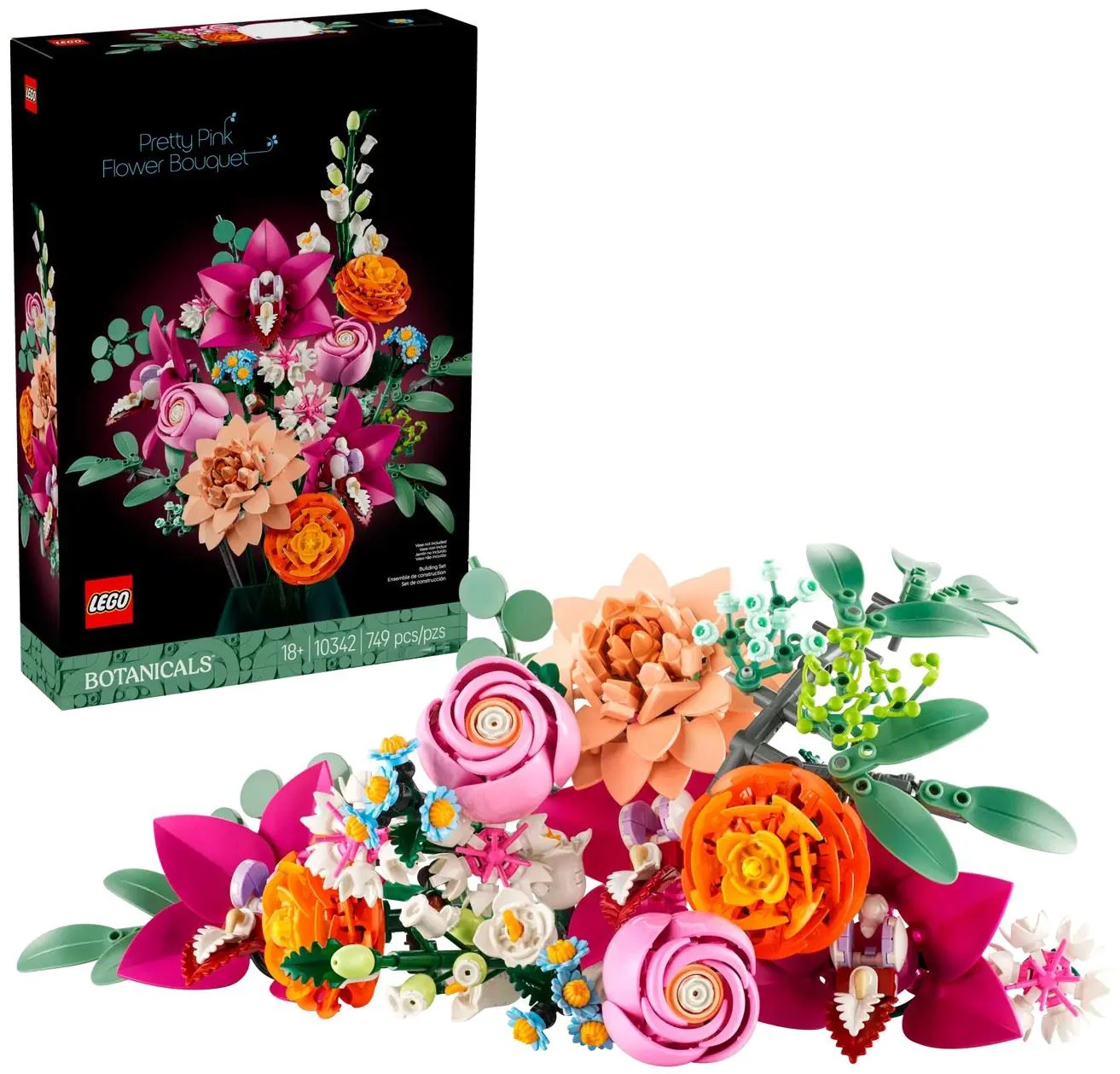image for LEGO Botanicals - Pretty Pink Flower Bouquet, 749 el. foto