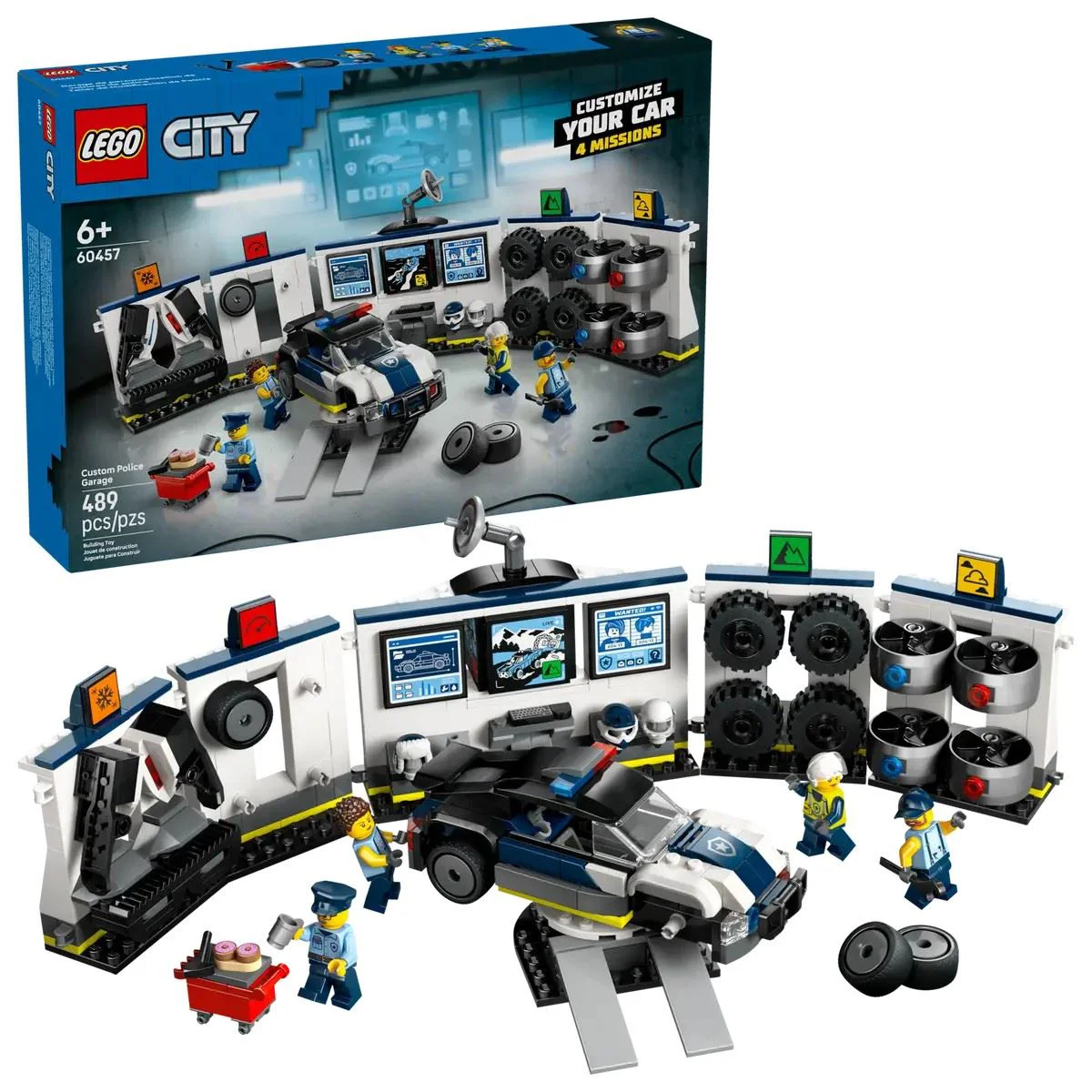 LEGO City - Garaj pentru masina de politie Police Car Garage, 489 el. foto