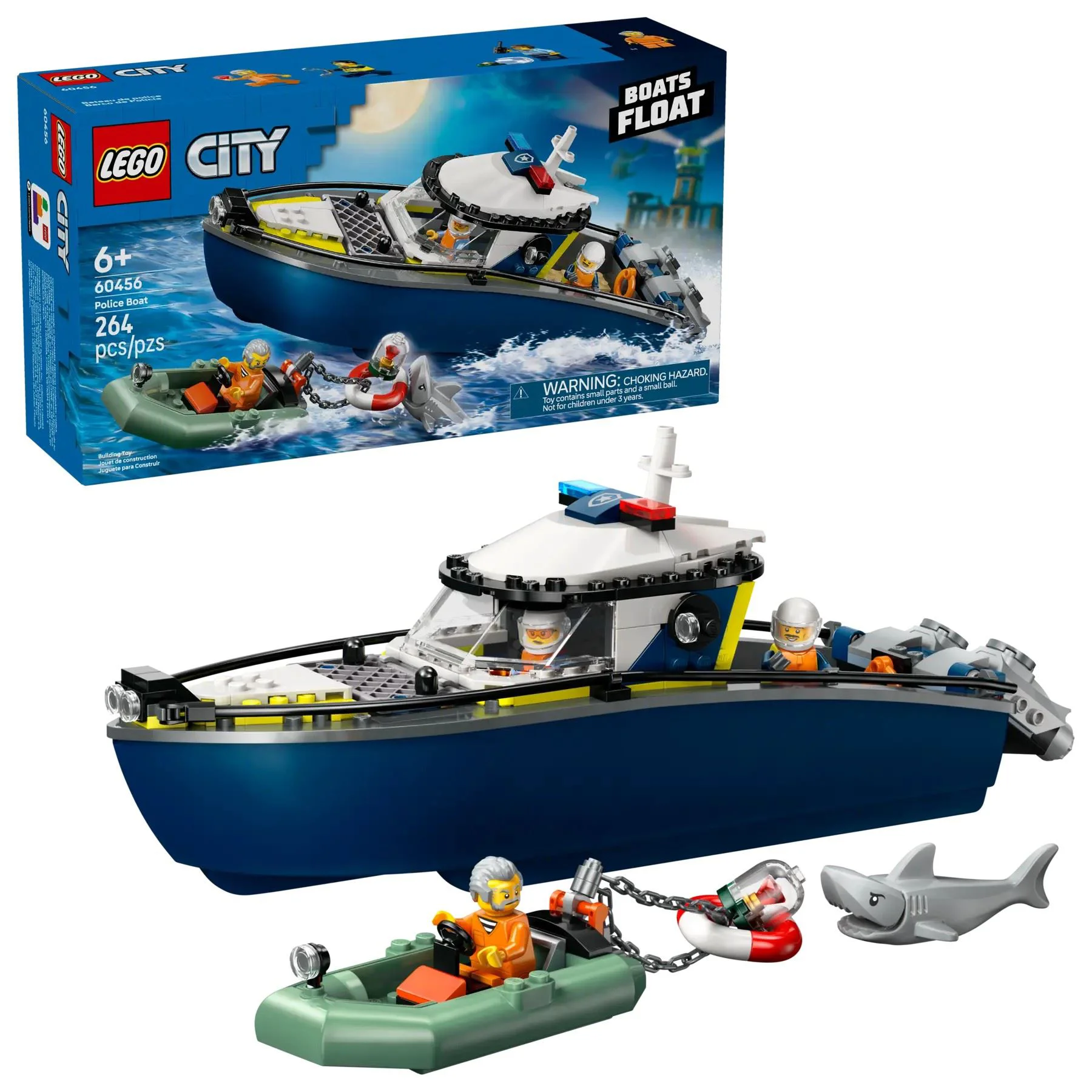 LEGO City - Urmarire cu barca de politie, 264 el. foto