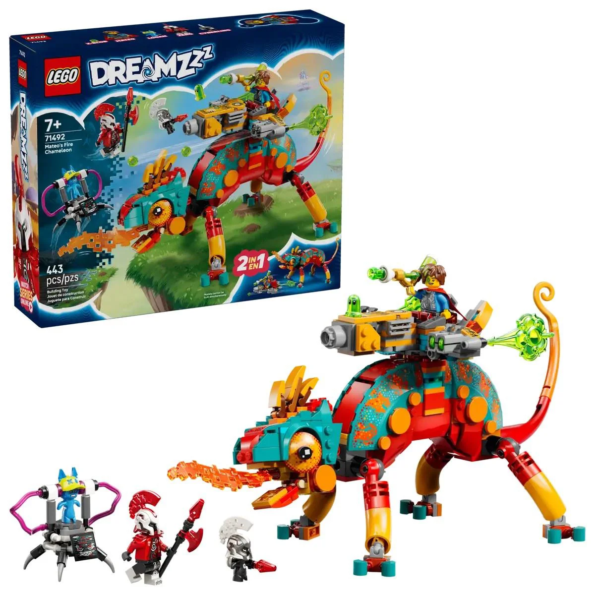 LEGO DreamZzz - Cameleonul de foc al lui Mateo, 443 el. foto