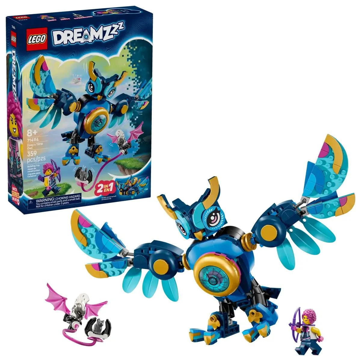 LEGO DreamZzz - Bufnita timpului a lui Zoey, 359 el. foto