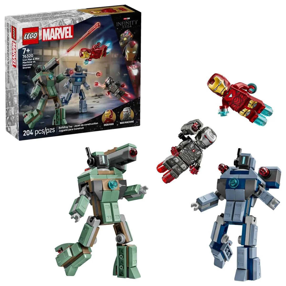 image for LEGO Marvel - Iron Man & War Machine vs. Hammer Drones, 204 el. foto