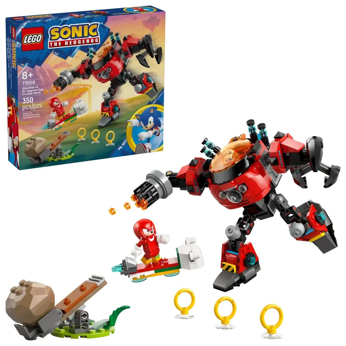 LEGO Sonic - Knuckles vs. Dr. Eggman Egg Crusher Mech, 350 el. foto