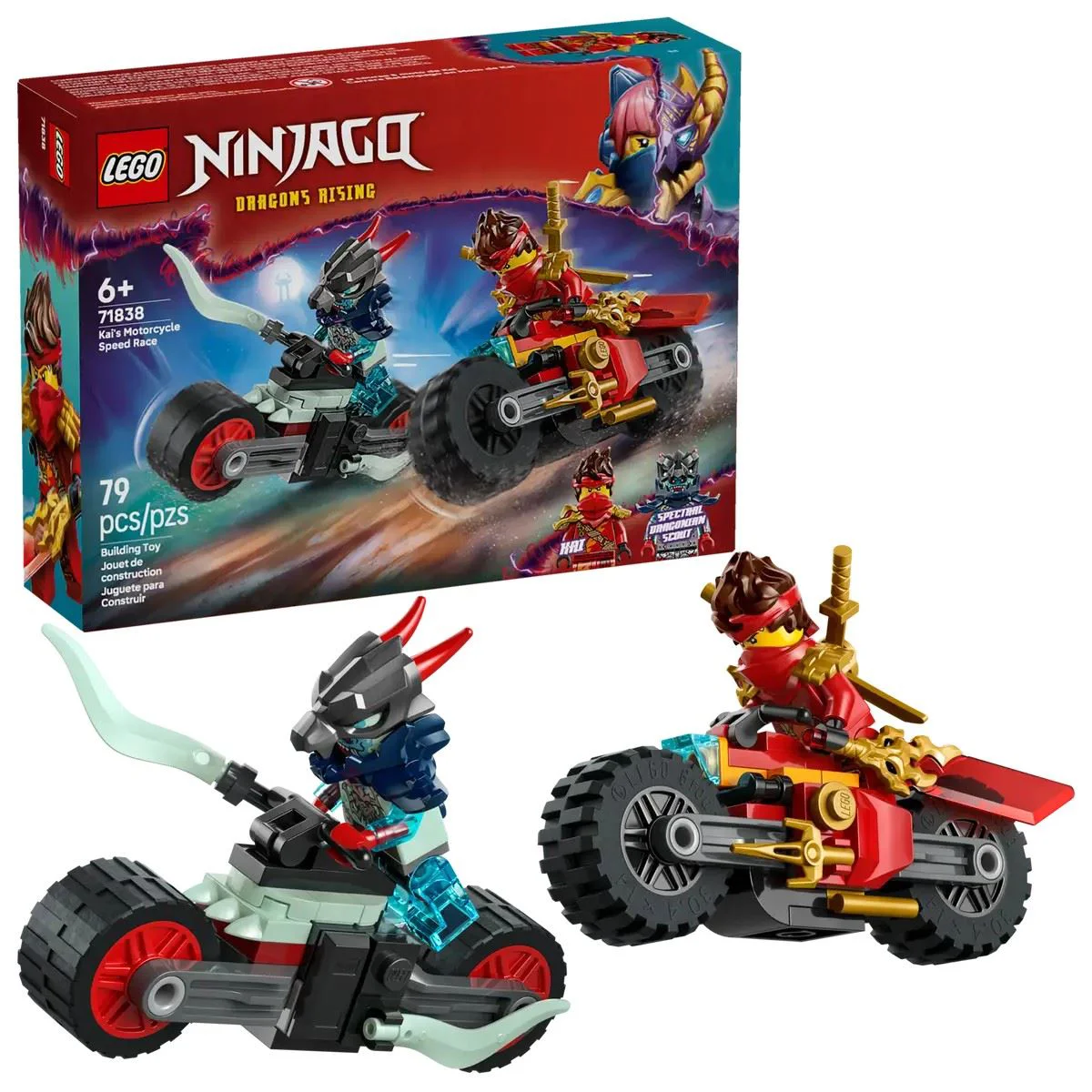 image for LEGO Ninjago - Motocicletele de curse ale lui Kai, 79 el. foto