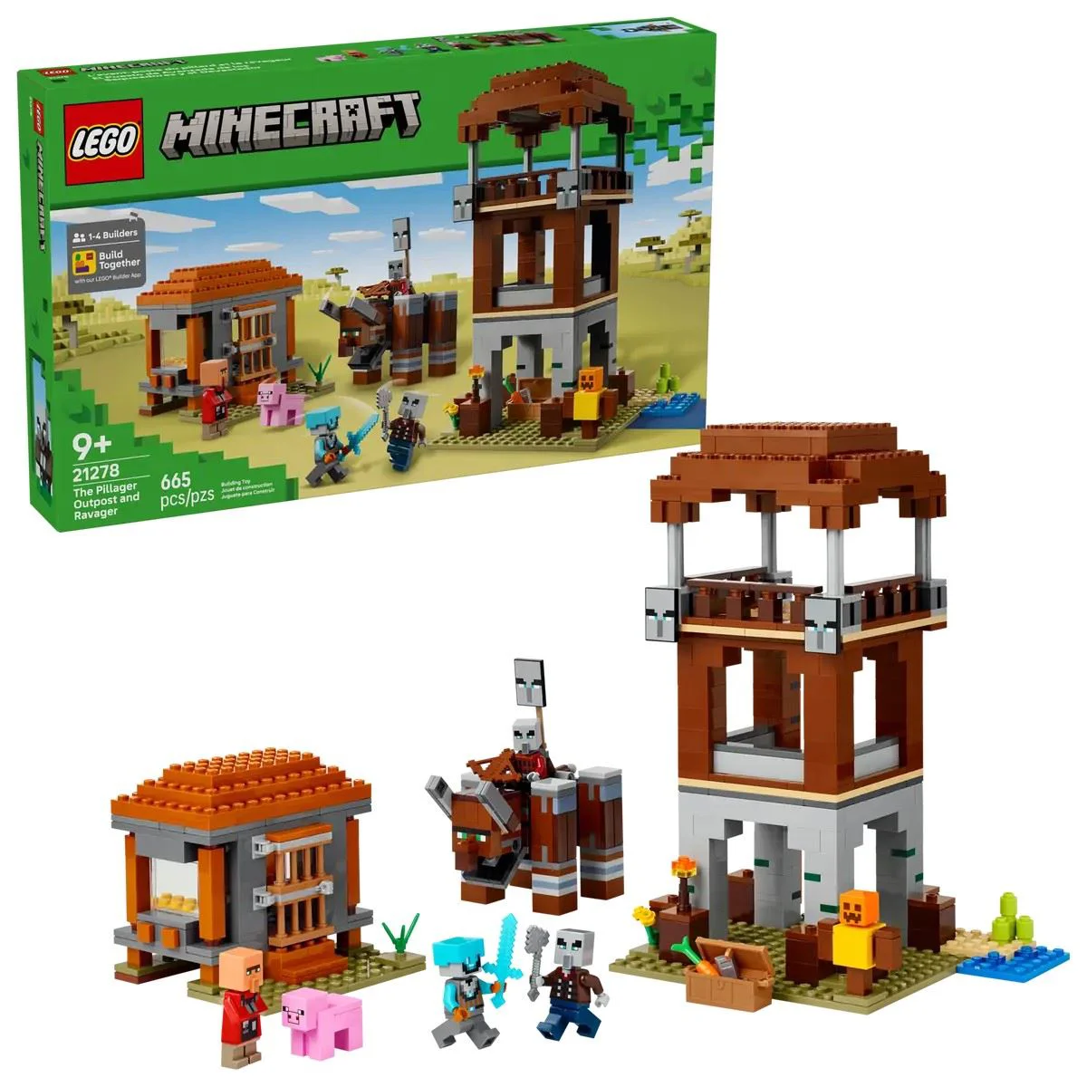 image for LEGO Minecraft - Аванпост грабителей и Раваджер, 665 эл. foto