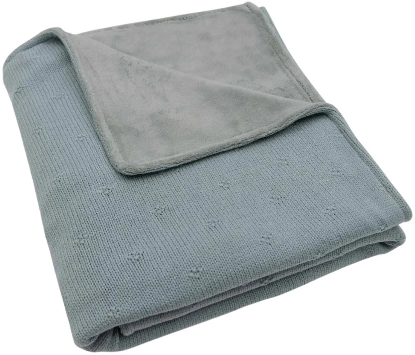 Paturica Jollein Cosy Knit Sea Green/Velvet, 100x150 cm foto