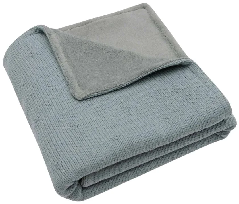 image for Плед Jollein Cosy Knit Sea Green/Velvet, 75x100 см foto