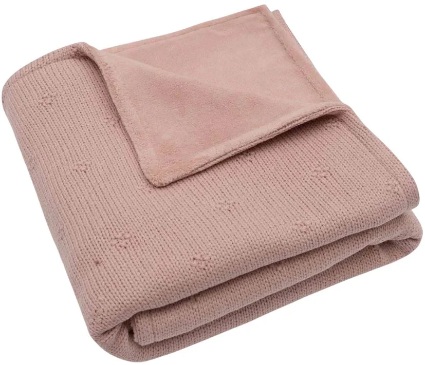 image for Плед Jollein Cosy Knit Wild Rose/Velvet, 75x100 см foto