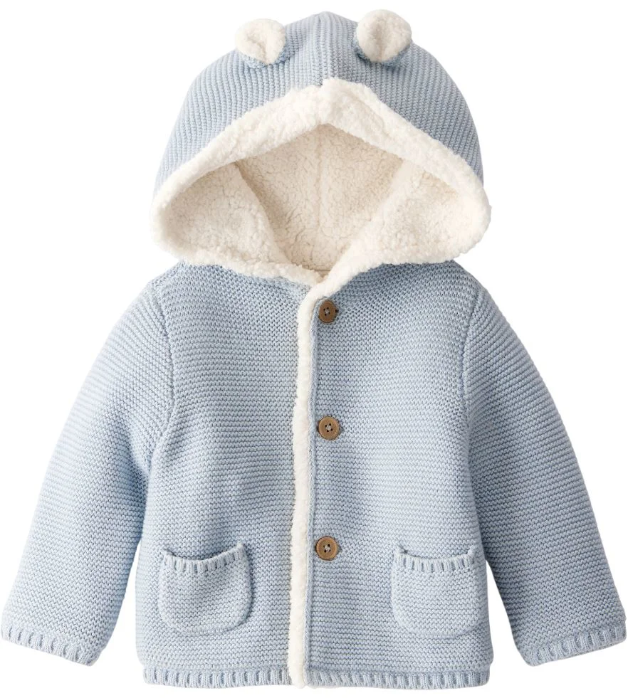 image for Carter's Cardigan captusit cu sherpa si gluga Blue Solid foto
