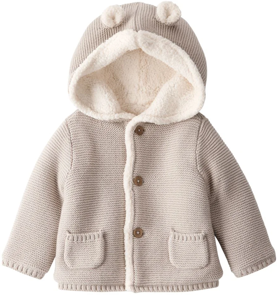 image for Carter's Cardigan captusit cu sherpa si gluga Solid Heather Gray foto