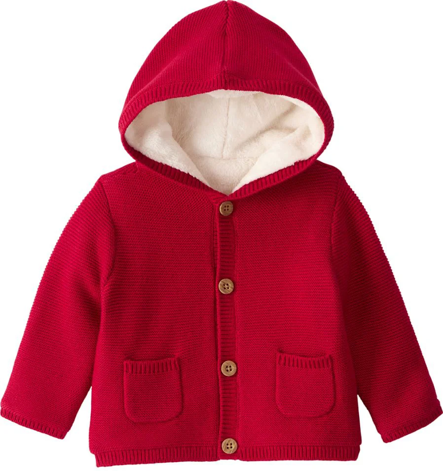 image for Carter's Jacheta cu gluga Red Solid Sweaterknit foto