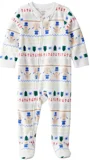 Carter's Pijama din fleece Christmas Ivory Fair Isle foto