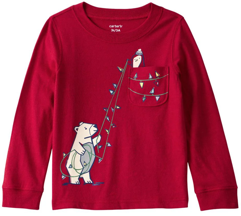 image for Carter's Bluza cu maneca lunga Red Polar Bear foto