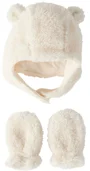 Carter's Комплект 2 в 1 Sherpa White - шапочка и варежки foto