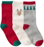 Carter's Set 3 perechi de sosete Christmas Reindeer-Red-Tree Crew foto