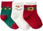 Carter's Set 3 perechi de sosete Christmas Bootie Elf-Santa Belt-Snowman foto
