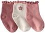 Carter's Set 3 perechi de sosete Bootie Flower-Lettuce Edge foto