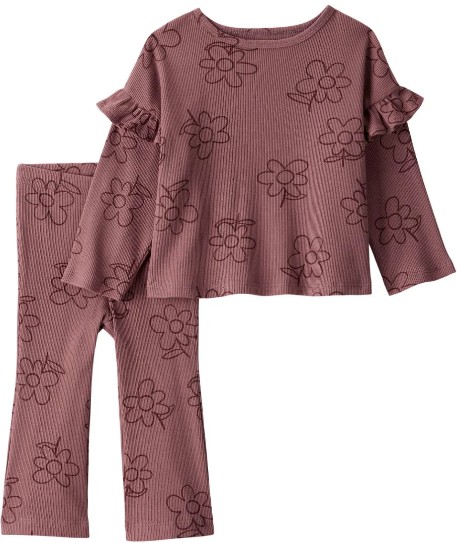 Carter's Set 2 piese Brown Floral - bluza si pantaloni foto