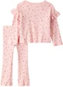 Carter's Set 2 piese Pink Floral - bluza si pantaloni foto